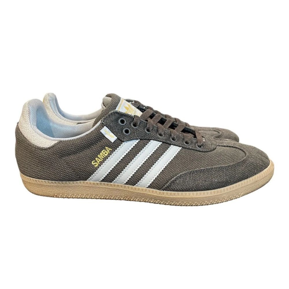 Mens Adidas Hemp Samba Sneakers Olive/gum Soccer Casual Size 12 G98628 - Picture 1 of 9